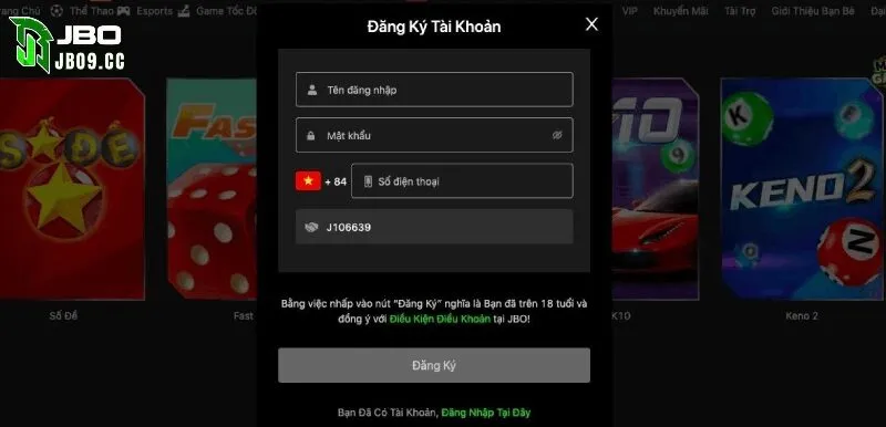 Hướng dẫn đăng ký JBO đơn giản trong vài phút